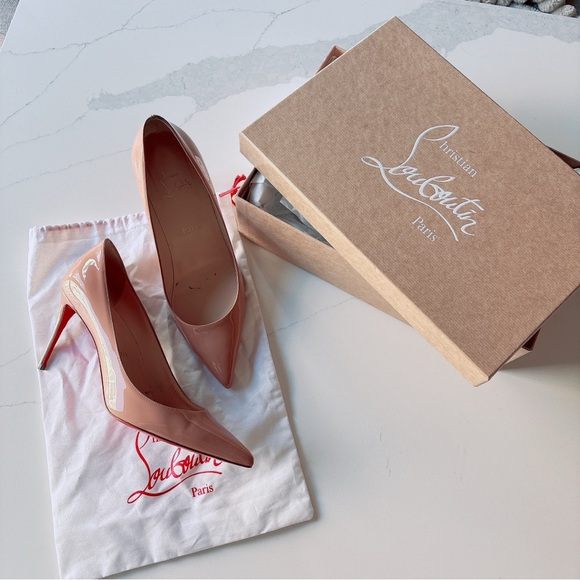 Louboutin Kate 85 Heel in Patent Blush - Picture 2 of 11